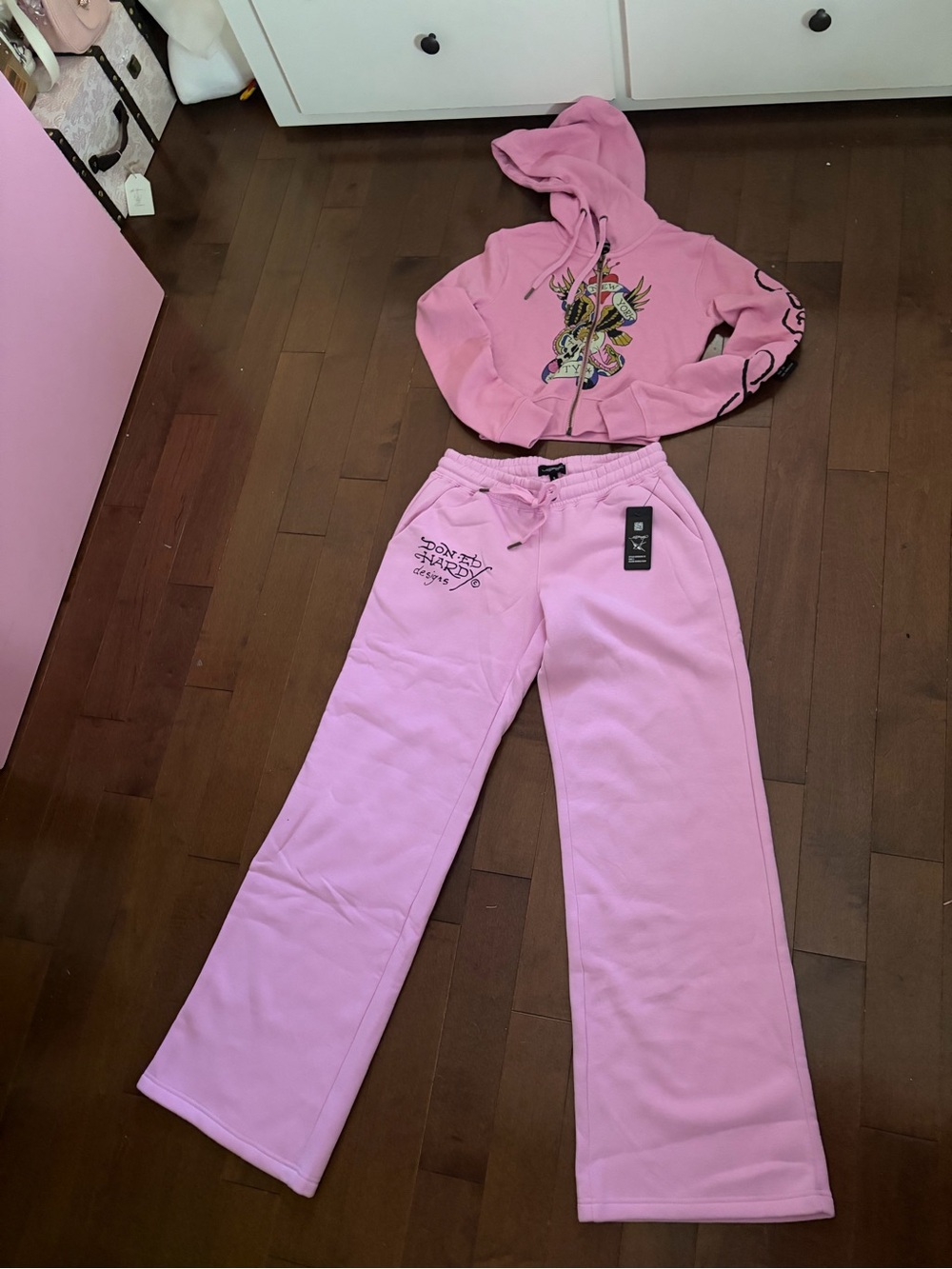Ed Hardy Pink Track Pants - Women's Joggers